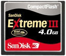 Sandisk Extreme III CompactFlash 4GB (SDCFX3-004G-E31)